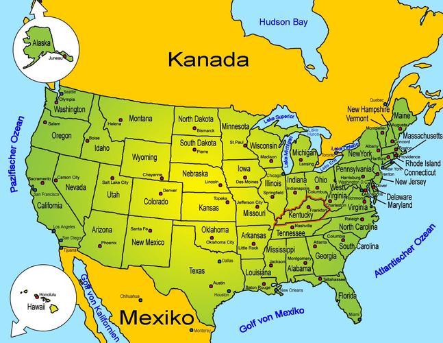 肯塔基州在美国的位置北还是南